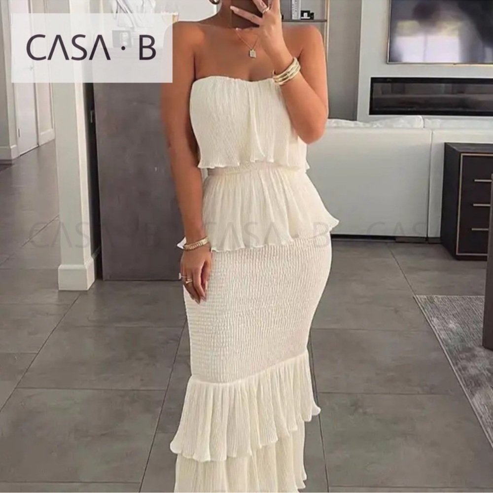 LAST ONE💫CASA B The Olivia Tiered Strapless Dress - Picture 2 of 5